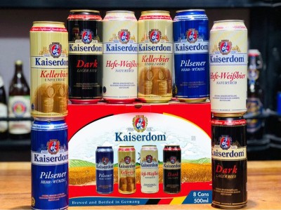 Hộp quà tết bia Kaiserdom Đức - lon 500 ml