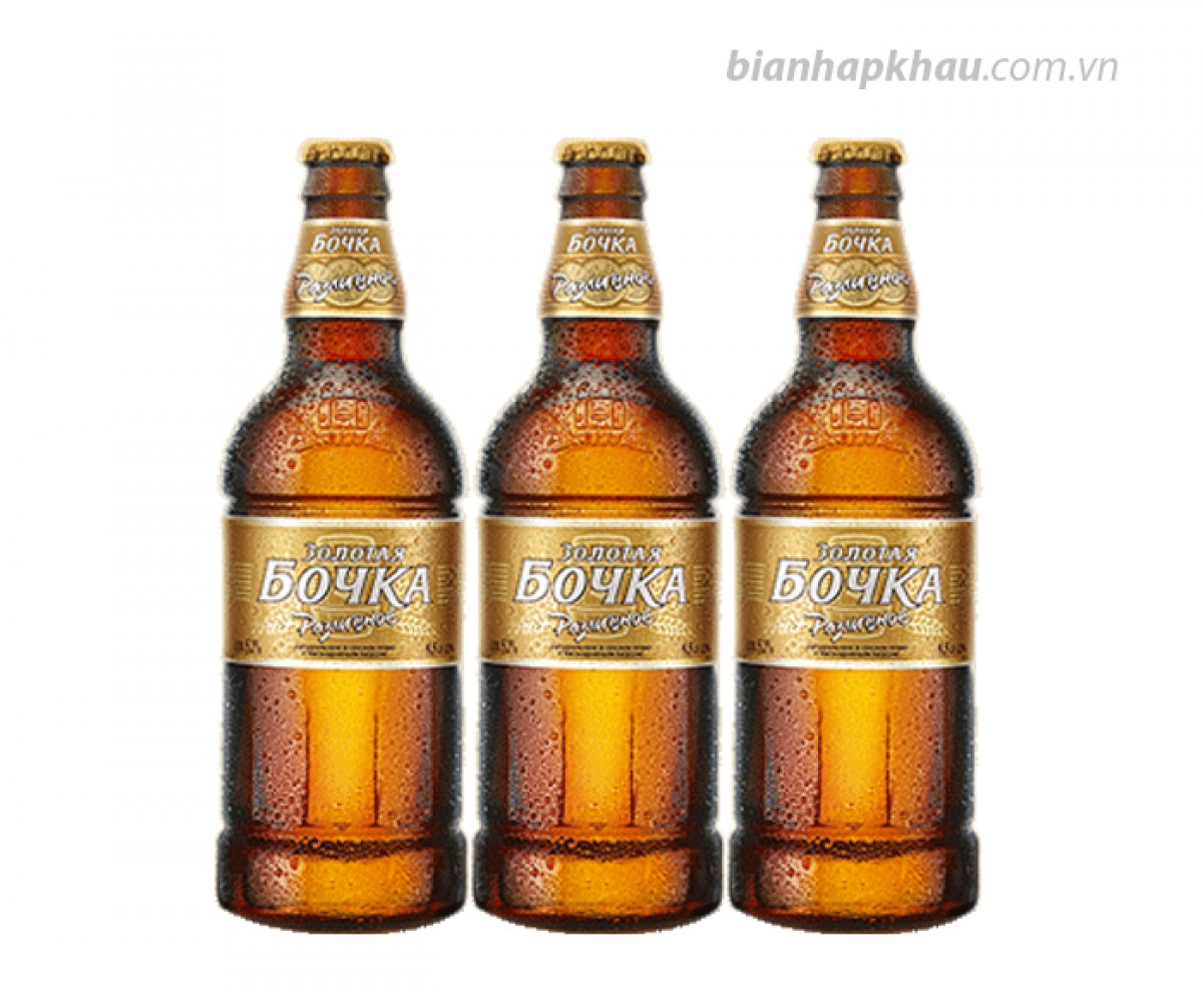 Bia Bochka vàng tươi 5,5% - chai 500 ml